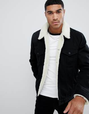 asos black denim jacket