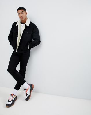asos denim sherpa jacket
