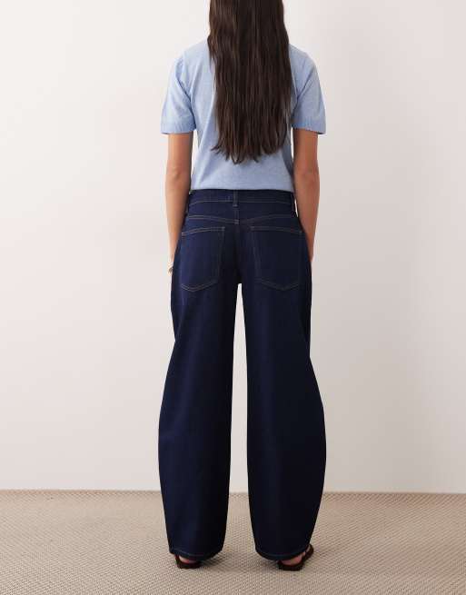 ASOS DESIGN - Denim jeans met ballonpijpen en lage taille in indigo, 2 van 5