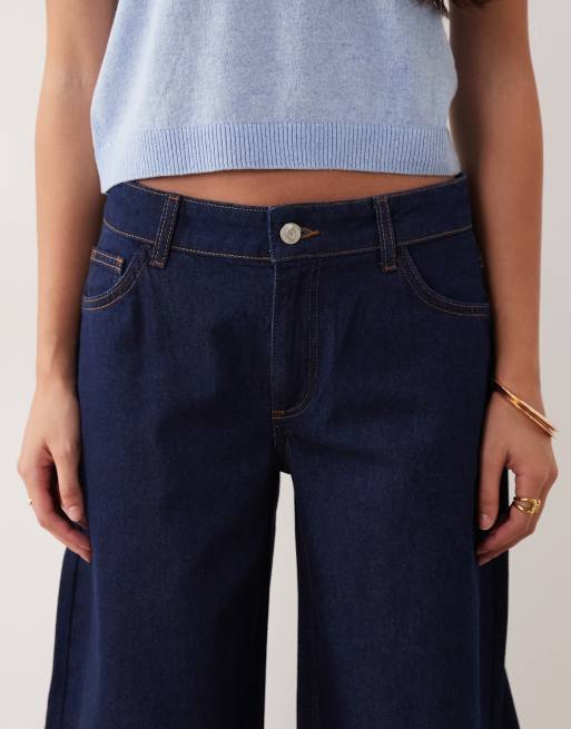 ASOS DESIGN - Denim jeans met ballonpijpen en lage taille in indigo, 4 van 5