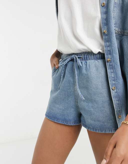 Jogger best sale denim shorts