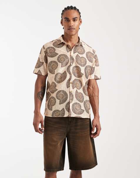 ASOS DESIGN - Denim jort in bruin met wassing - view 1