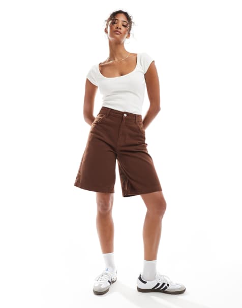 ASOS DESIGN - Denim jort met wijde pijpen - view 1