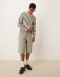 [ASOS DESIGN] ASOS DESIGN denim jorts in grey-Green W30 Forest fog