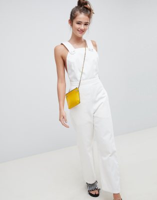 asos white denim jumpsuit