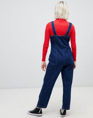 indigo denim jumpsuit