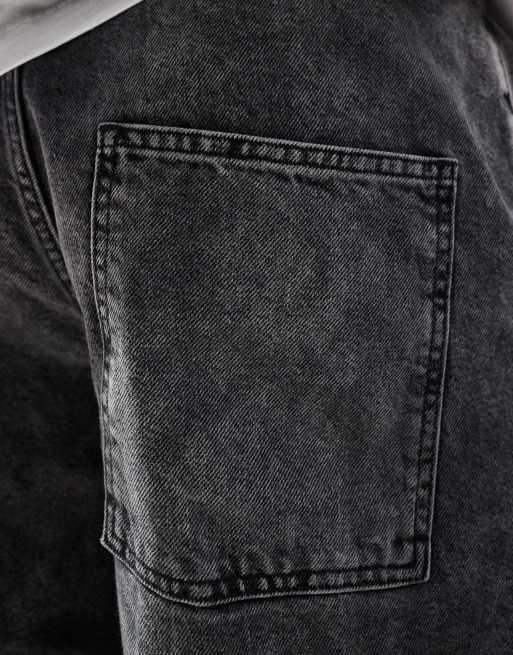 ASOS DESIGN denim long jort in washed black ASOS