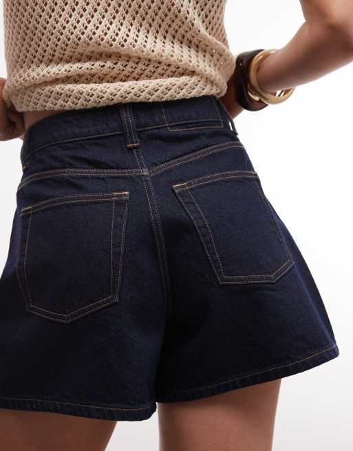 ASOS DESIGN denim longer a line short in rinse, 2 of 9