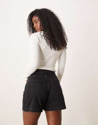 Asos Design Scuba Micro Shorts In Leopard Print-multi In Black