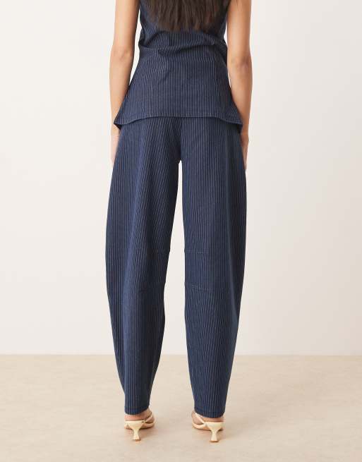 ASOS DESIGN denim look co-ord barrel leg trousers, 3 of 5
