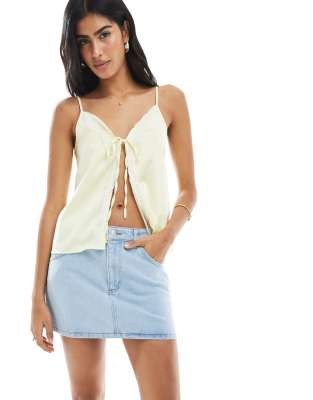 Asos Design Denim Micro Mini Skirt In Blue