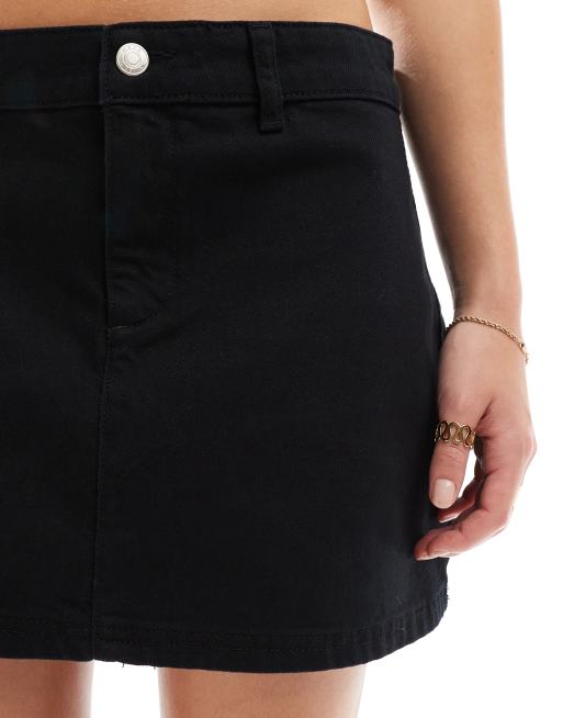 Black jean skirt asos hotsell