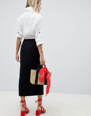 black denim skirt asos