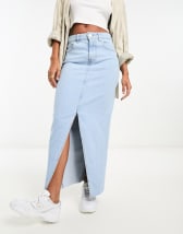 Asos denim hot sale midi skirt