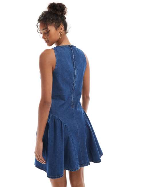 asos design denim dress ASOS Curve - Denim Fitted Shirt Mini Dress - Women - Cotton/Spandex - 18 US