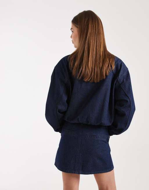 ASOS DESIGN denim mini skirt in rinse - part of a set, 4 of 5