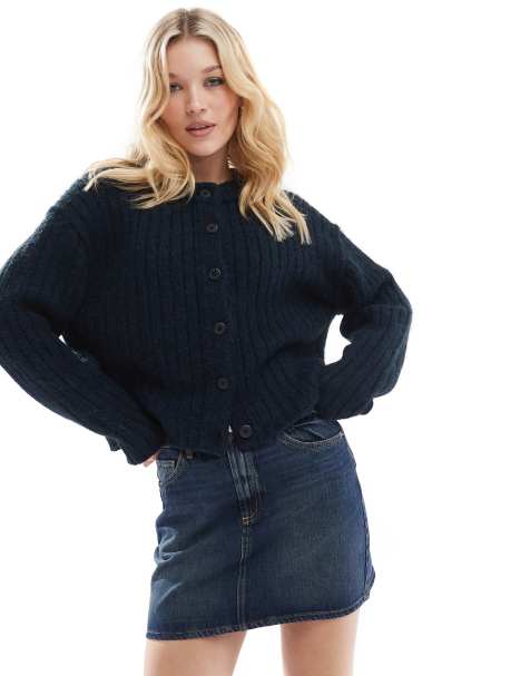 ASOS DESIGN - Denim minirok in groene tint - view 1