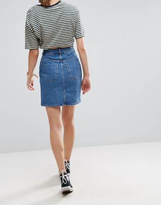 asos jean skirt