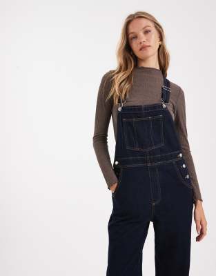 Asos Design Denim Overall In Blue