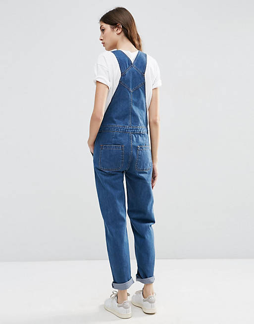 ASOS DESIGN denim overall in stonewash blue  Rompers womens jumpsuit,  Overalls outfit, Denim overalls