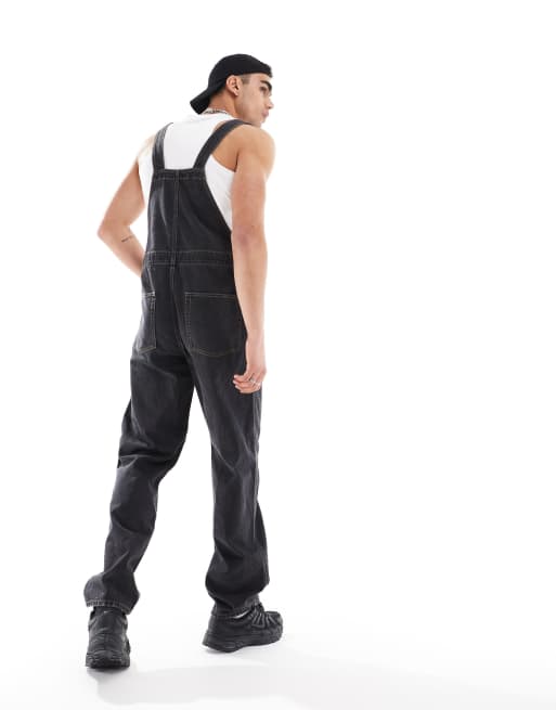ASOS DESIGN denim overalls in black, 2 of 4