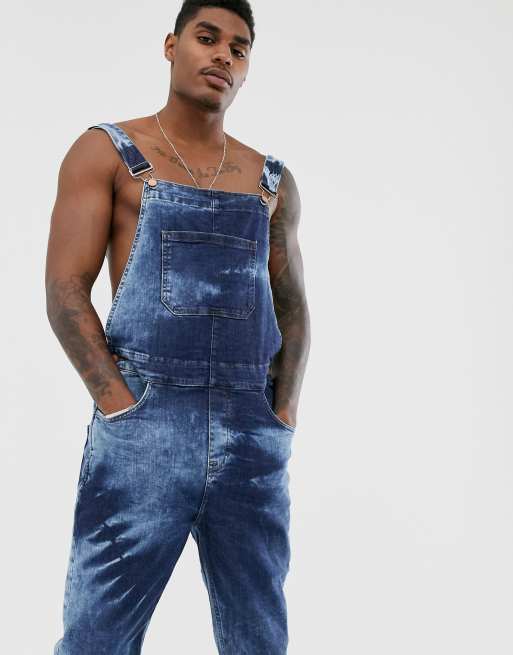 Tie dye best sale overalls mens