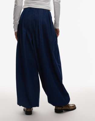 Asos Design Denim Oversized Balloon Jeans In Blue