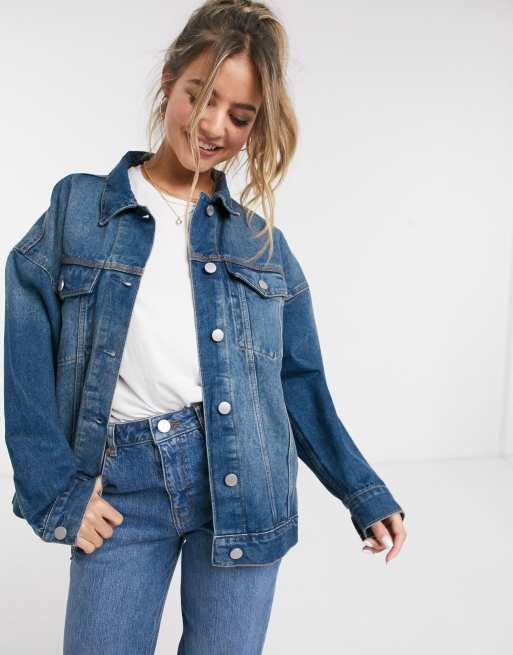 ASOS DESIGN denim patchwork jacket