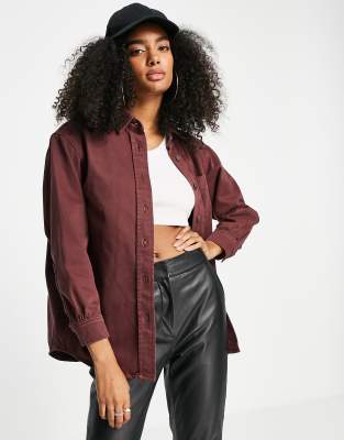 maroon shacket