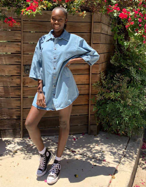 Asos denim deals shirt dress