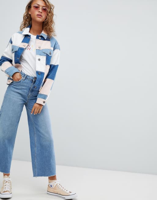 ASOS DESIGN denim patchwork jacket