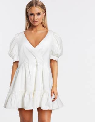 asos design white dress