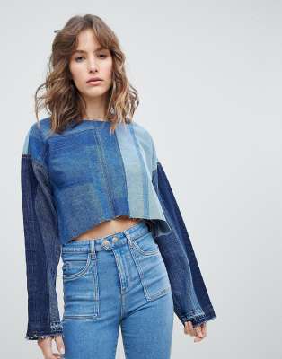 asos denim top