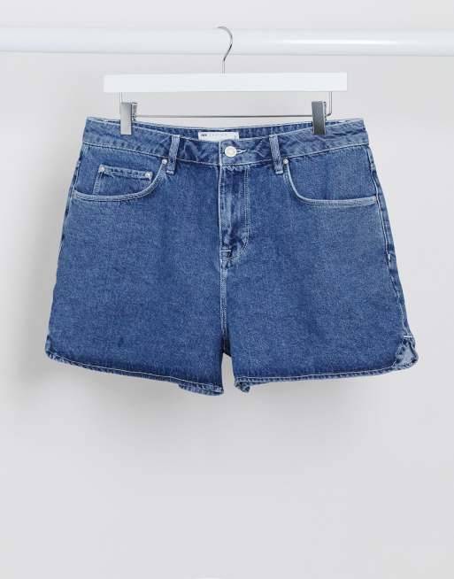 ASOS DESIGN denim running shorts in vintage dark wash blue ASOS