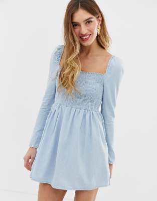 asos denim smock dress