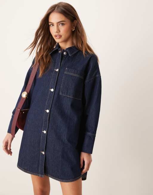 Asos denim shirt dress on sale