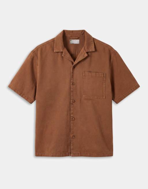 ASOS DESIGN denim shirt in brown - part of a set, 5 of 7