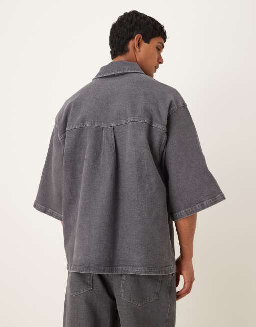 ASOS DESIGN denim shirt in gray - part of a set, 3 of 5