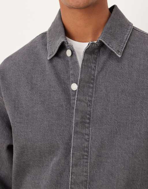 ASOS DESIGN denim shirt in gray - part of a set, 5 of 5