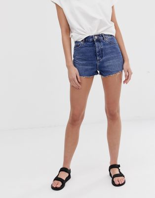 raw hem jean shorts