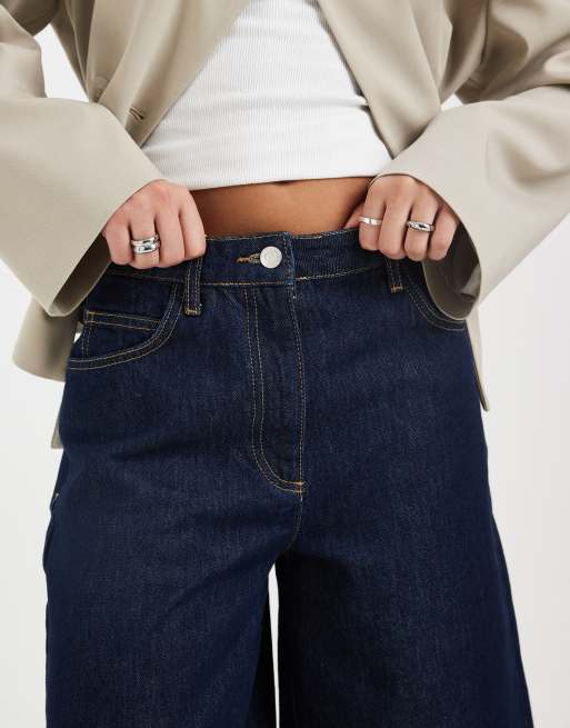 ASOS DESIGN denim side bermuda short in indigo, 4 of 5