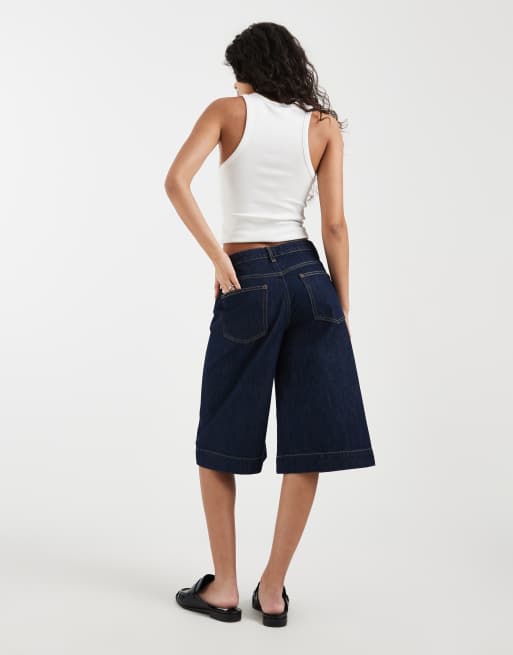 ASOS DESIGN denim side bermuda short in indigo, 5 of 5