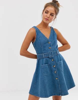 jeans dress with belt