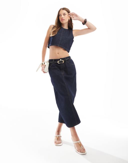 G-Star Donne Gathered Indigo Slim Tank Top – Canotta Donna In Denim, Vestibilità Comoda - 2