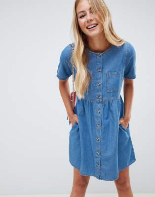 asos denim smock dress