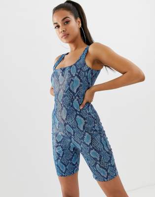 snake print unitard