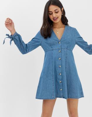 denim tea dress