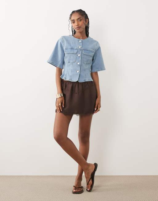 ASOS DESIGN - Denim top met zakdetail, 2 van 4