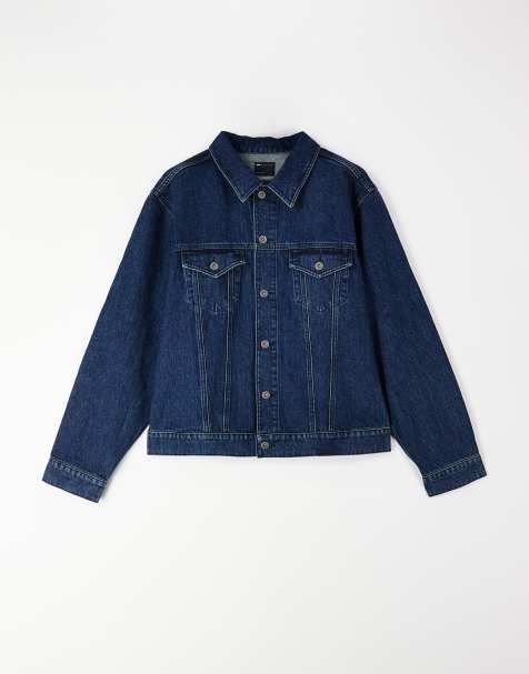 ASOS DESIGN - Denim truckerjack in middenblauw met wassing - view 1