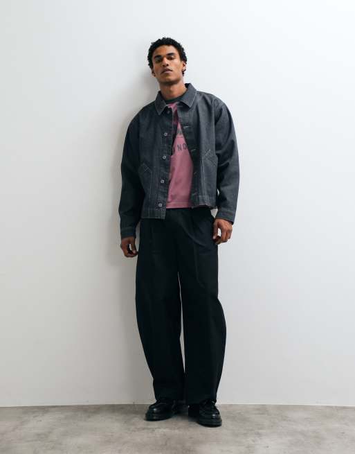 ASOS DESIGN - Denim truckerjack in zwart met ruwe wassing, 3 van 5